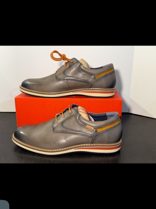 Pikolinos Avila M1T 4050 Leather Lace Up Shoes Dark Grey Mens EU 45/US 11-11.5M main image 7